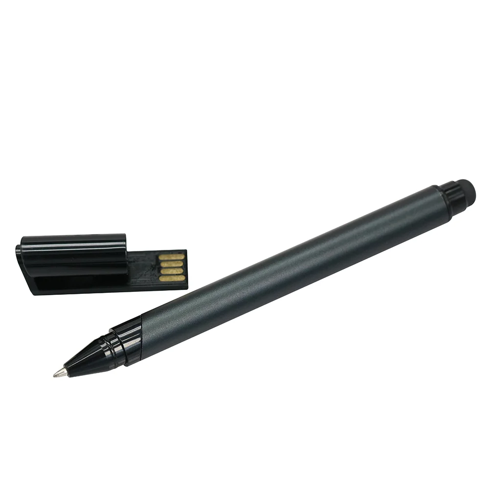 Флешка Металлическая Ручка Стилус Глосса Pen Stylus Glossa R242 черный 8 Гб - фото 2