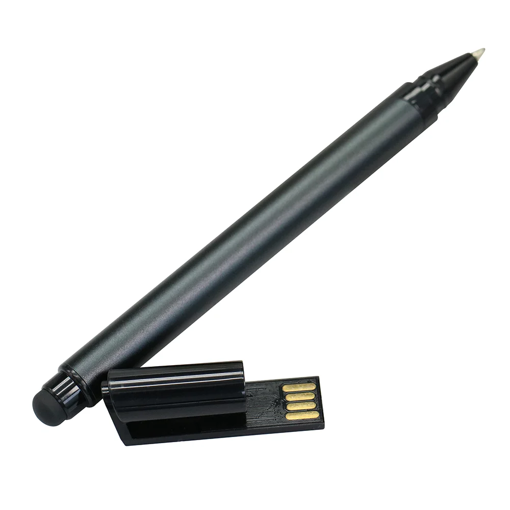 Флешка Металлическая Ручка Стилус Глосса Pen Stylus Glossa R242 черный 8 Гб - фото 4