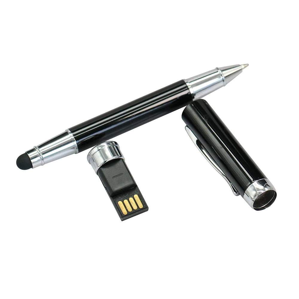 Флешка Металлическая Ручка Стилус Грома Pen Stylus Groma R243 черный 128 Гб - фото 4