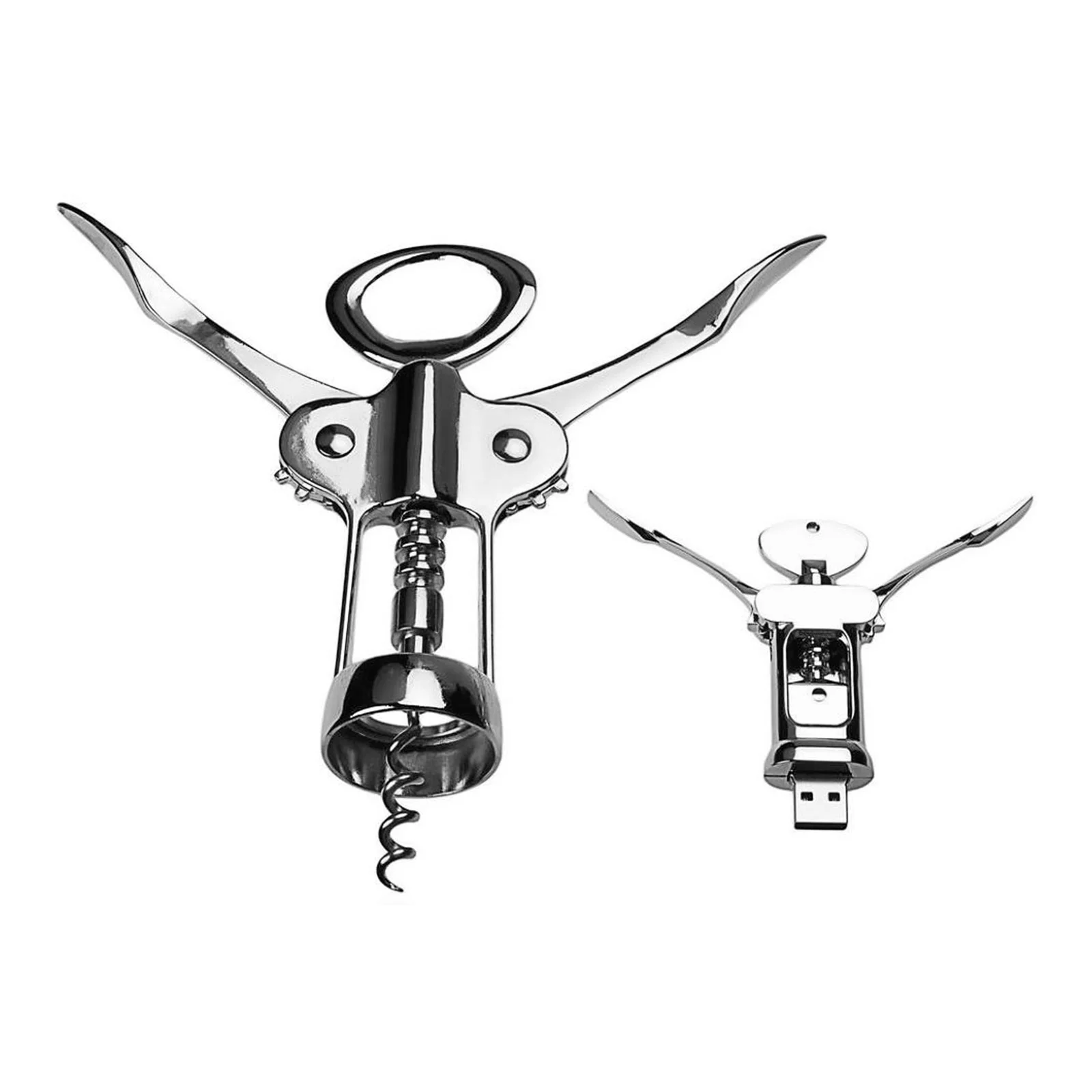 Флешка Металлическая Штопор Corkscrew R250 серебристый 4 Гб - фото 2