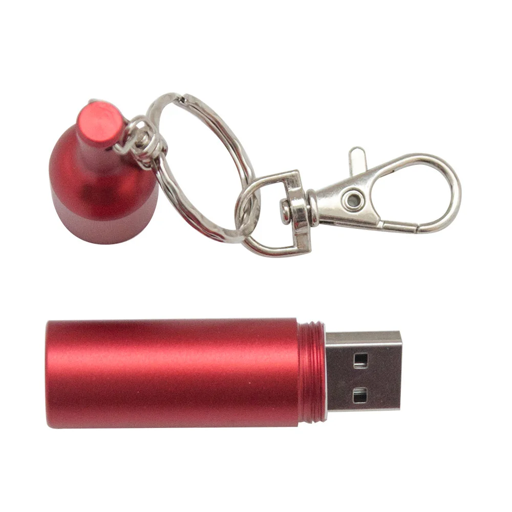 Флешка Металлическая Бутылка вина Bottle Wine R251 красный 1 Гб - фото 2