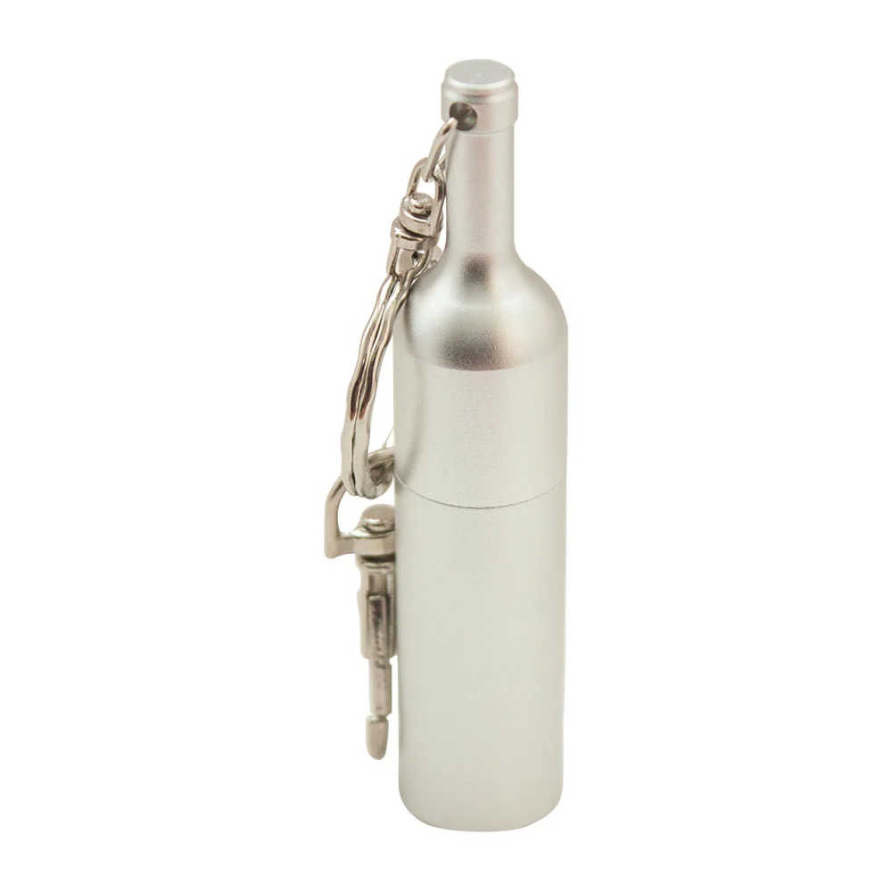 Флешка Металлическая Бутылка вина \Bottle Wine\ R251 серебряный 16 Гб - фото 2