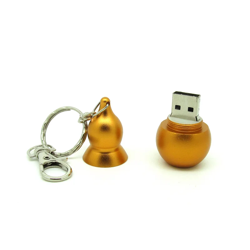 Флешка Металлическая Тыква Pumpkin R254 золотая 4 Гб - фото 4