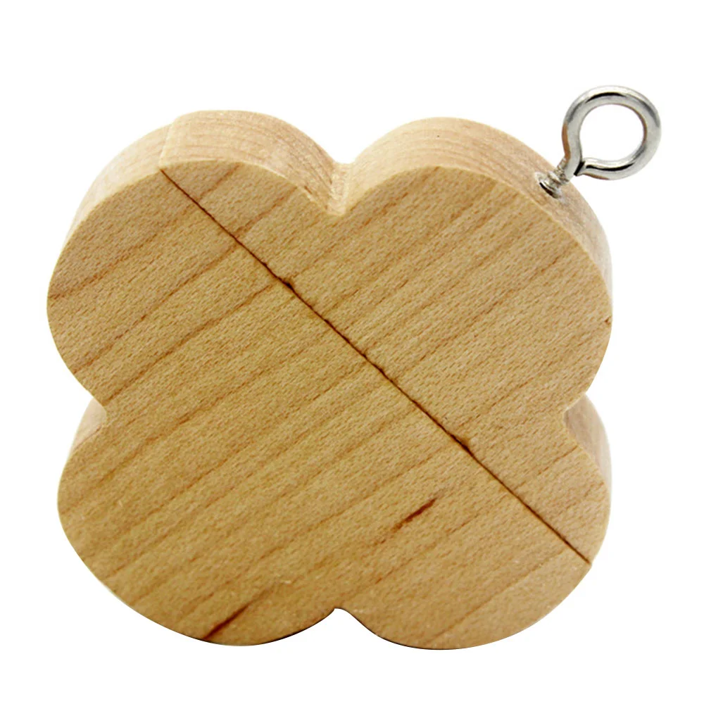 Флешка Деревянная Цветок Flower Wood F263 бежевый 64 Гб