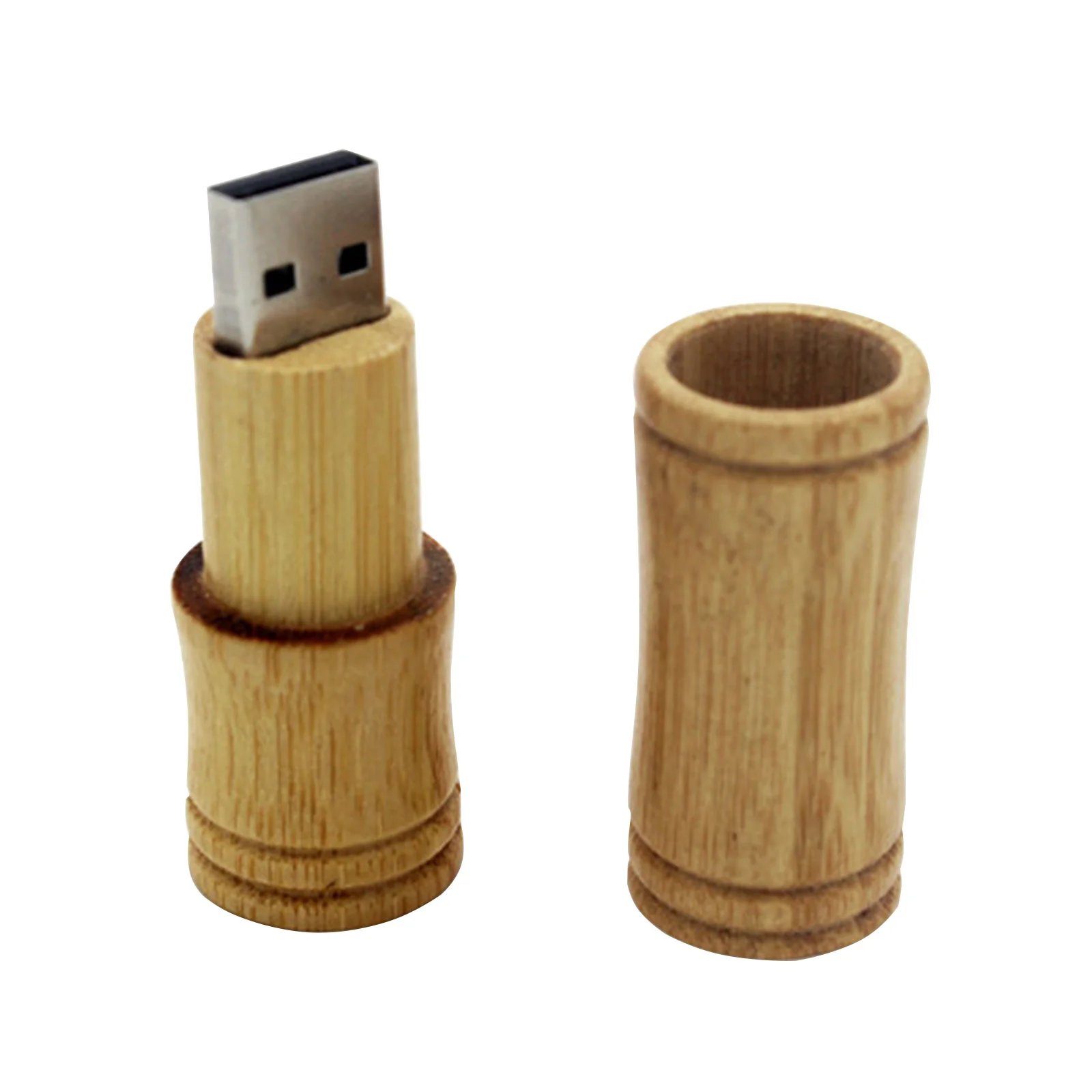 Флешка Деревянная Бамбук Bamboo F264 бежевая 64 Гб - фото 4