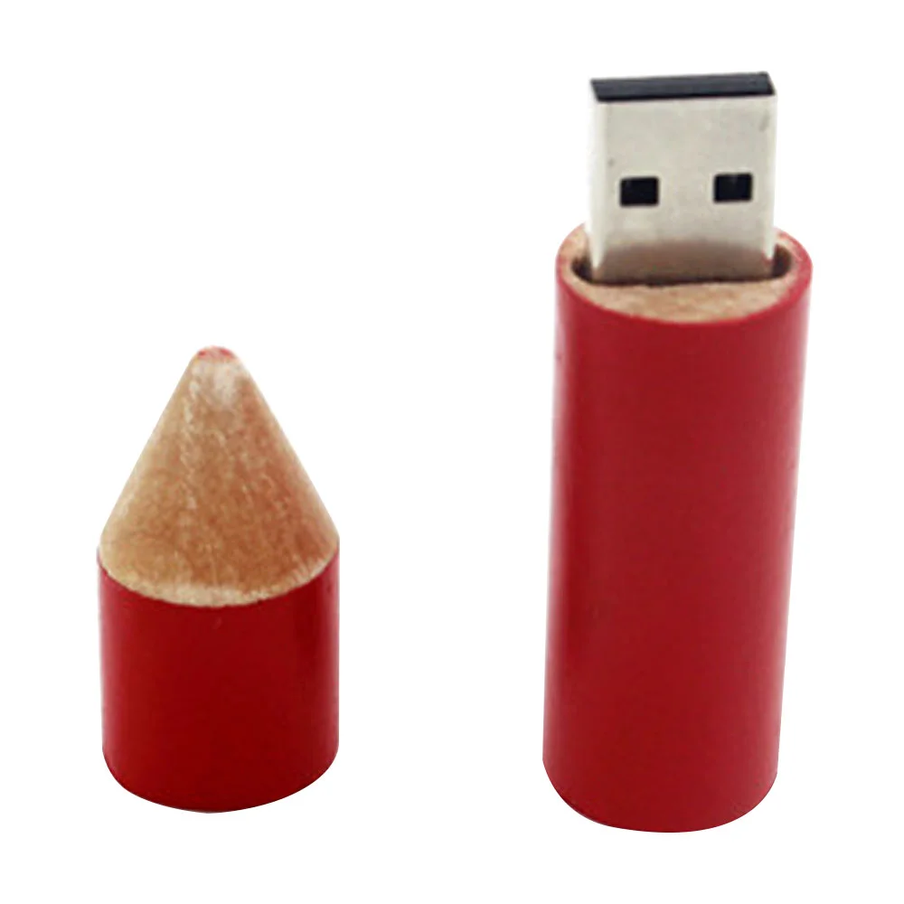 Флешка Деревянный Карандаш Pencil Wood F272 красный 2 Гб - фото 2