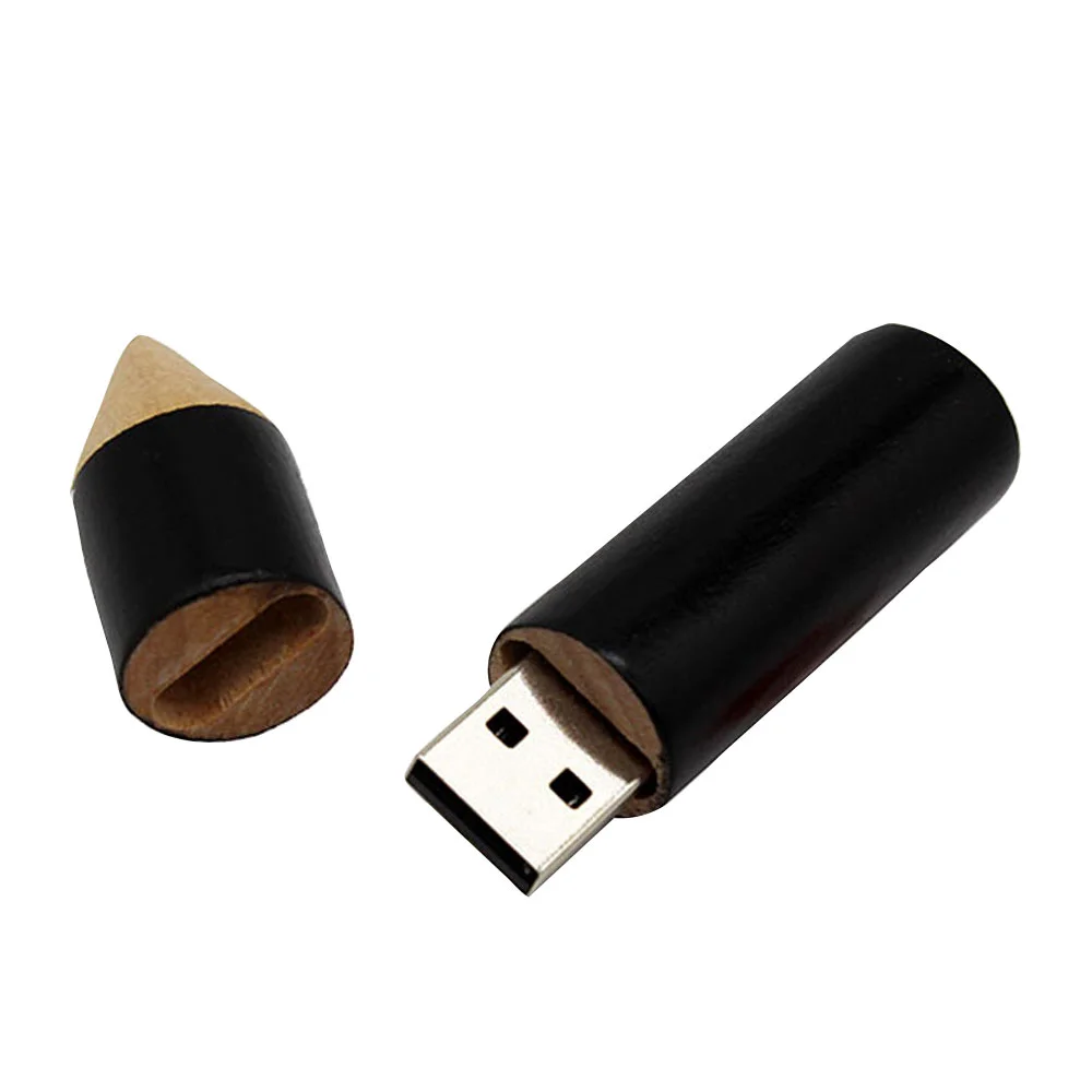 Флешка Деревянный Карандаш Pencil Wood F272 черный 256 Гб - фото 4