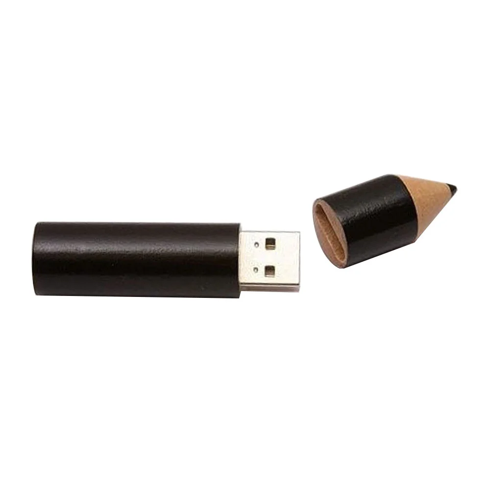 Флешка Деревянный Карандаш Pencil Wood F272 черный 1 Гб - фото 5