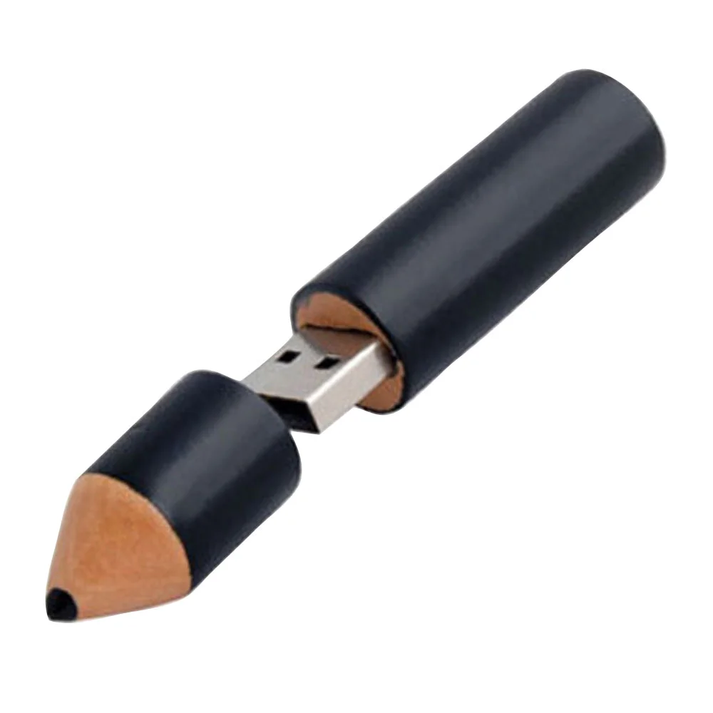 Флешка Деревянный Карандаш Pencil Wood F272 черный 1 Гб - фото 6