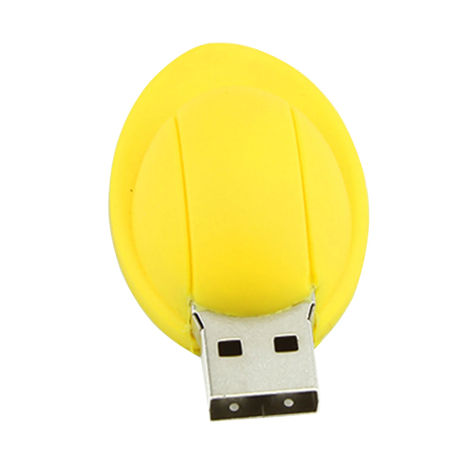 Флешка Резиновая Каска Helmet Q274 желтый 4 Гб - фото 3