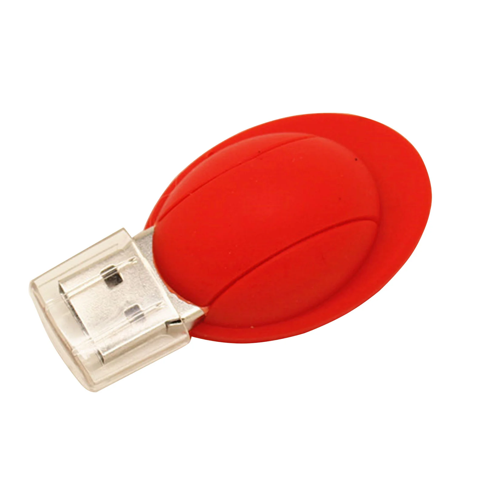 Флешка Резиновая Каска Helmet Q274 красный 4 Гб - фото 3