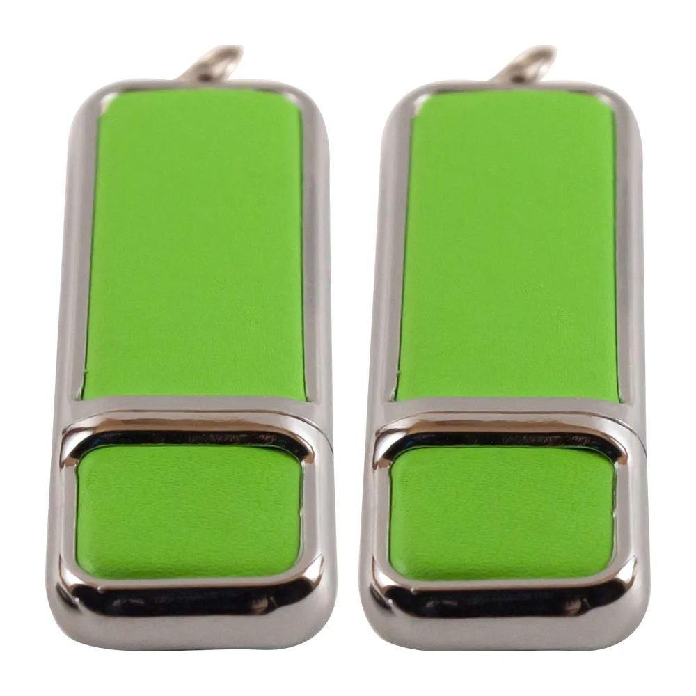 Флешка Кожаная Рудис Rudis N277 салатовый 2 Гб - фото 7