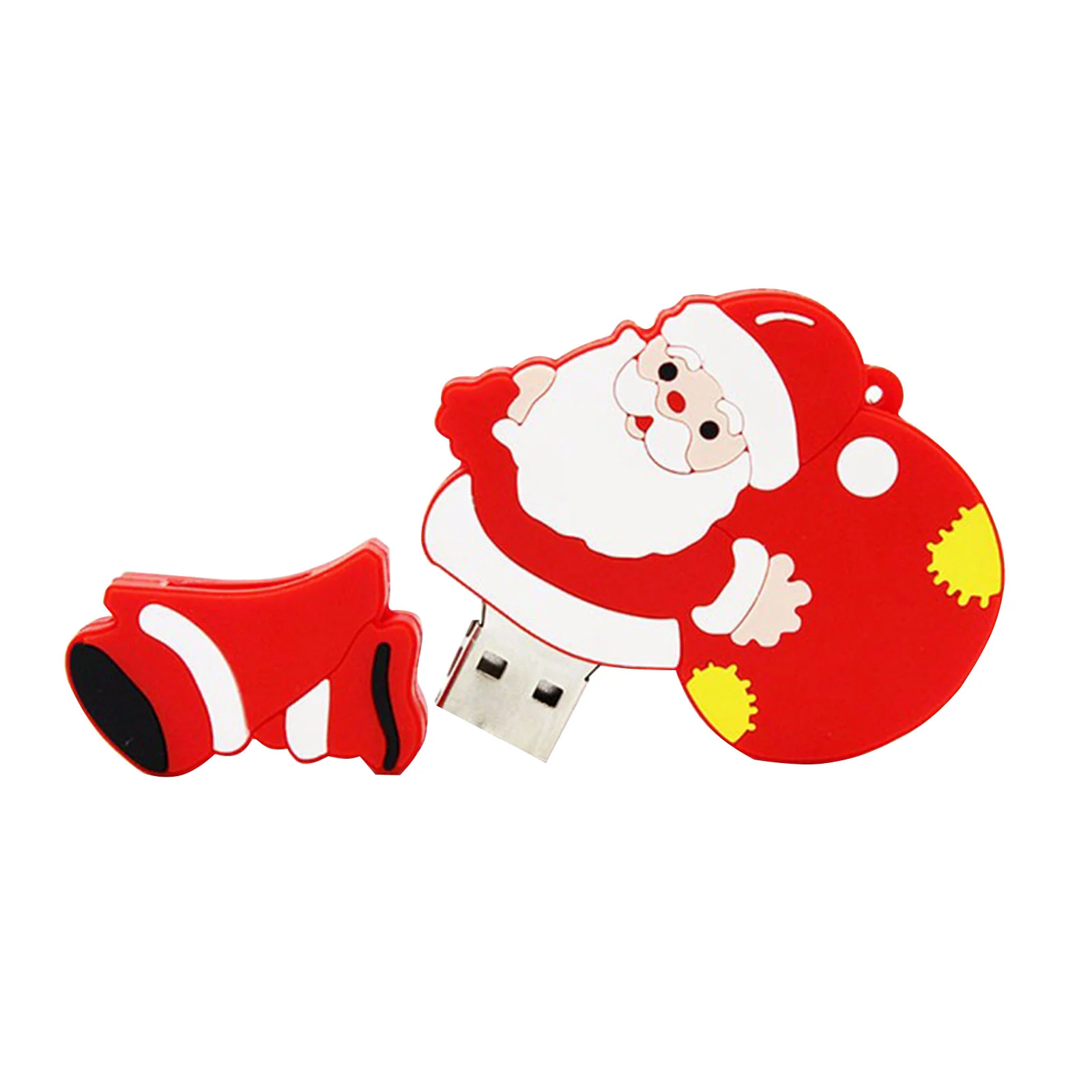 Флешка Резиновая Дед Мороз Santa Claus Avitus Q279 красный 4 Гб - фото 4