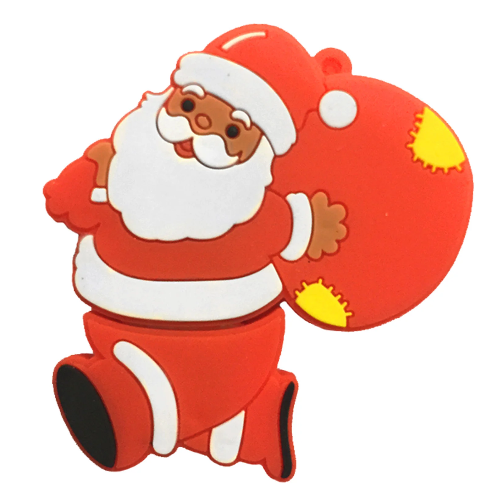 Флешка Резиновая Дед Мороз Santa Claus Avitus Q279 красный 2 Гб