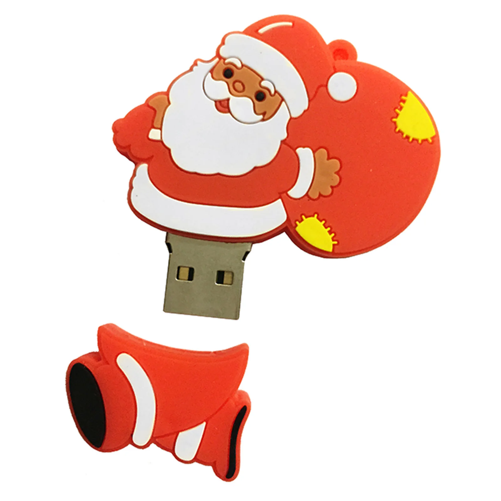 Флешка Резиновая Дед Мороз Santa Claus Avitus Q279 красный 2 Гб - фото 2