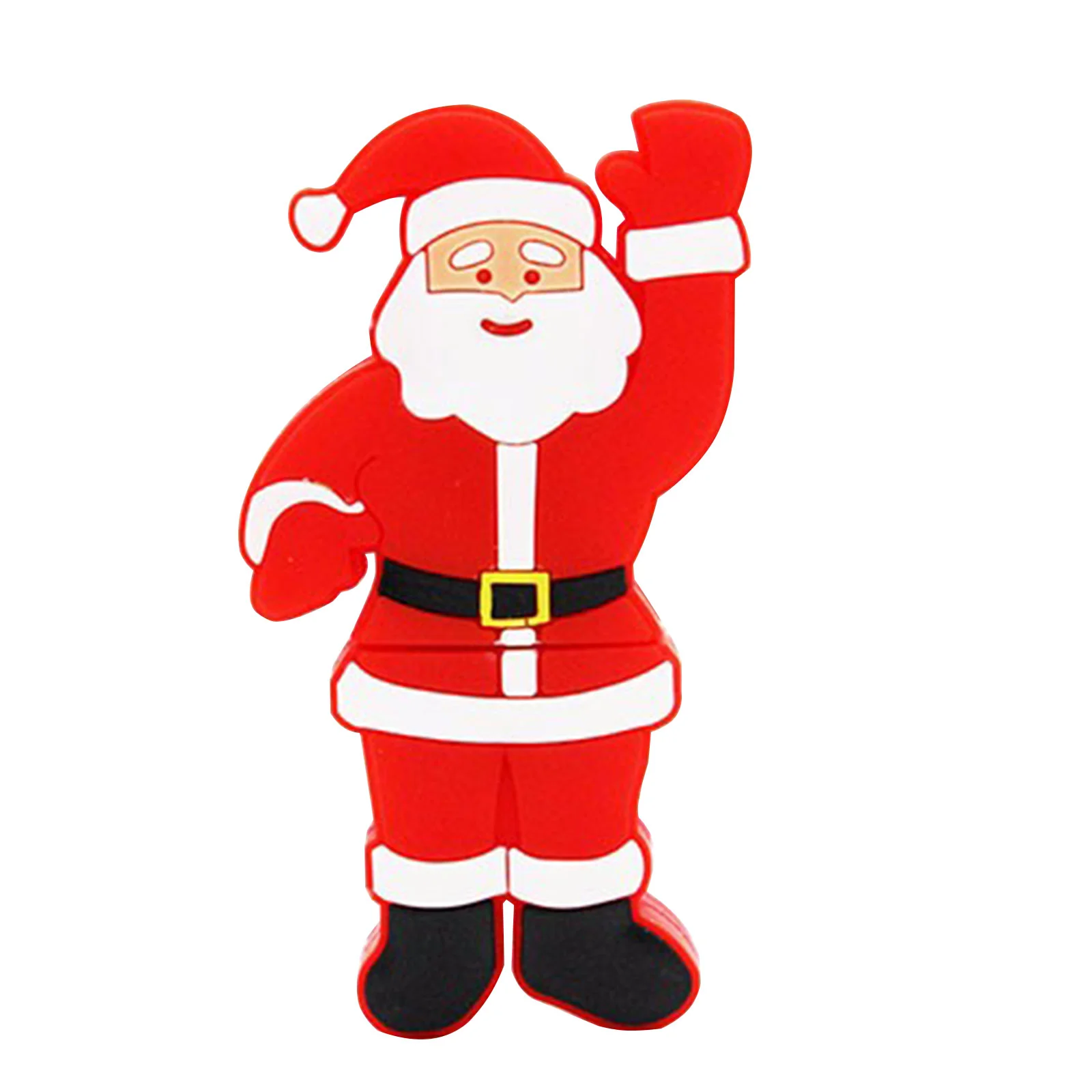 Флешка Резиновая Дед Мороз Santa Claus Brutus Q279 красный 1 Гб