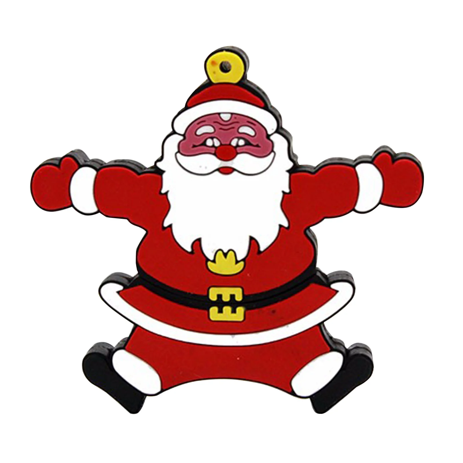 Флешка Резиновая Дед Мороз Santa Claus Gustavus Q279 красный 16 Гб - фото 1