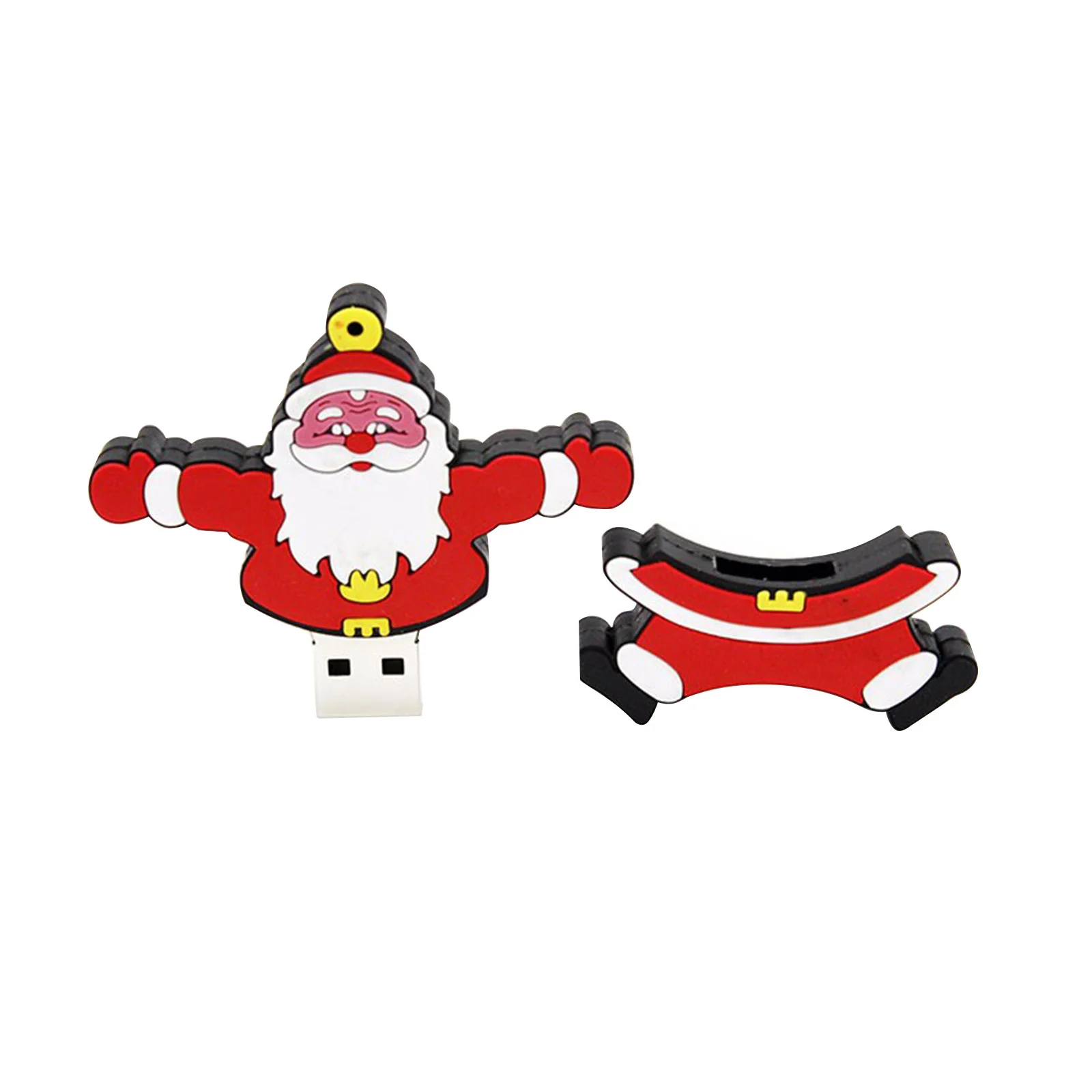 Флешка Резиновая Дед Мороз Santa Claus Gustavus Q279 красный 64 Гб - фото 2