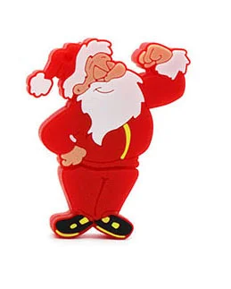 Флешка Резиновая Дед Мороз Santa Claus Darius Q279 красный 1 Гб