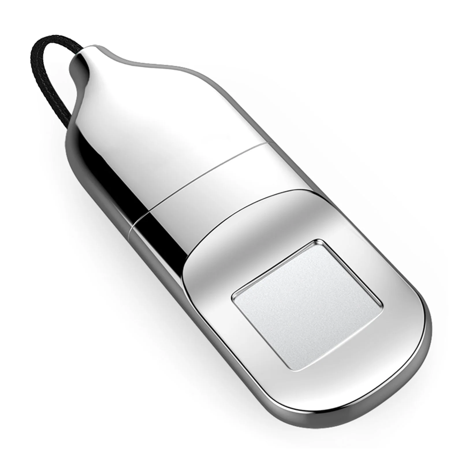 Флешка Металлическая Биометрик Biometric R281 серебряная 1 Гб
