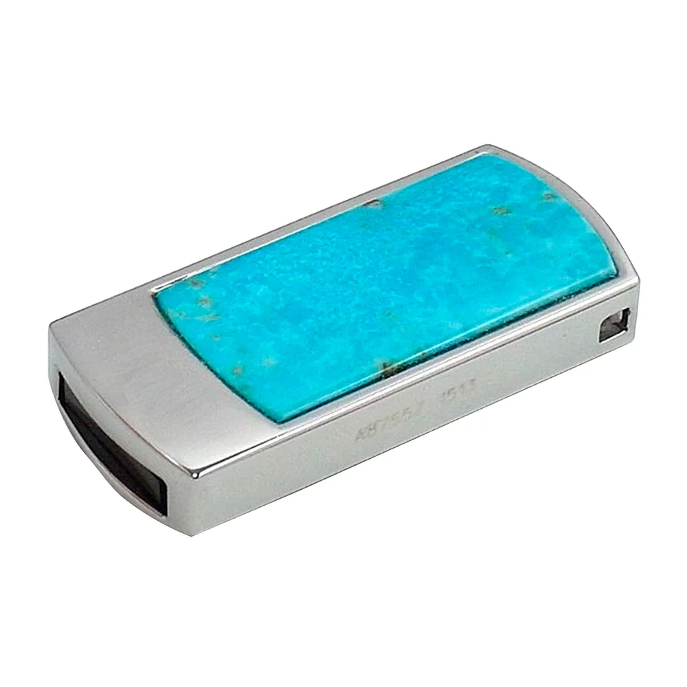 Флешка Каменная Бирюза Turquoise Stone C G293 голубой 16 Гб