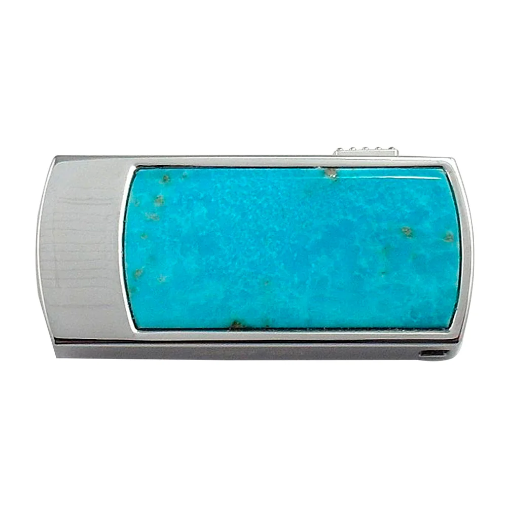 Флешка Каменная Бирюза Turquoise Stone C G293 голубой 1 Гб - фото 5