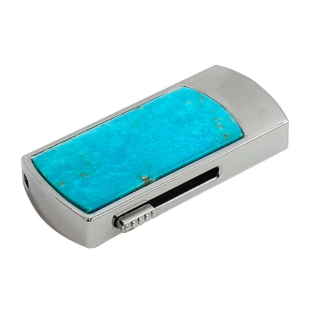 Флешка Каменная Бирюза Turquoise Stone C G293 голубой 2 Гб - фото 3