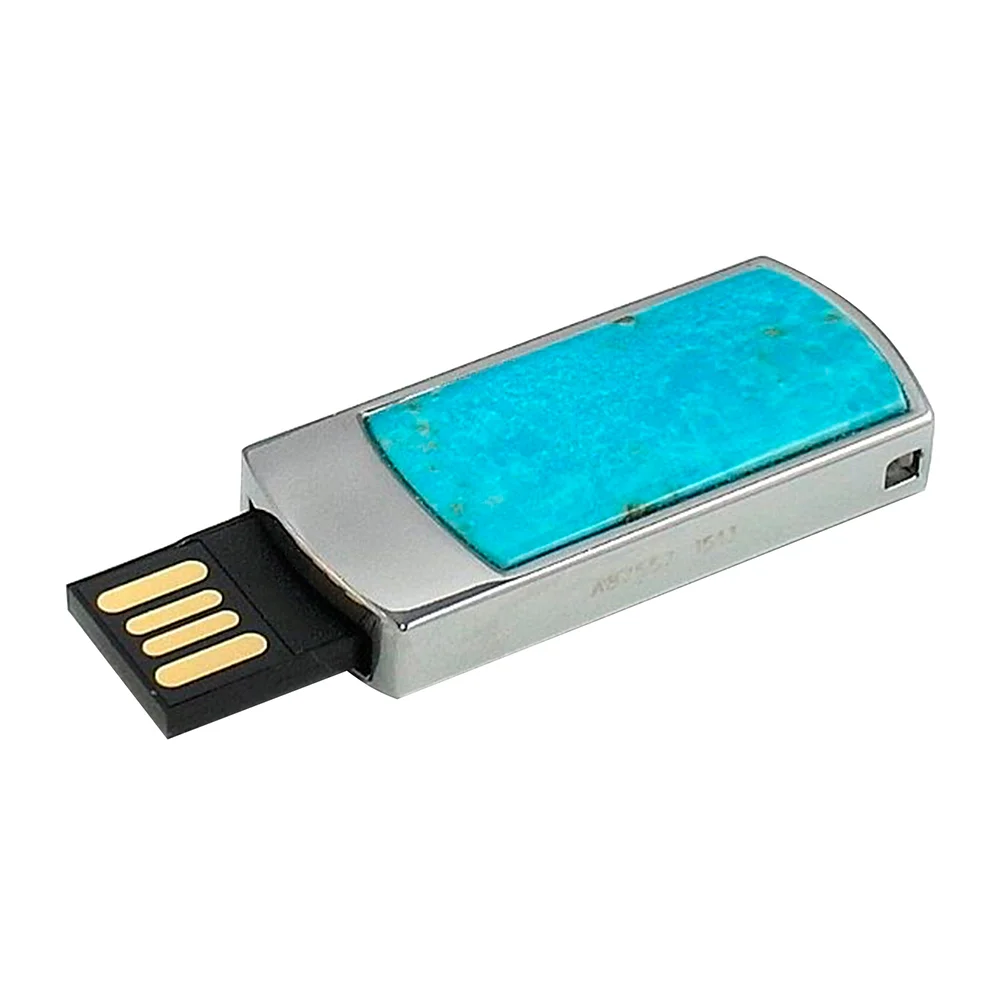 Флешка Каменная Бирюза Turquoise Stone C G293 голубой 128 Гб - фото 2