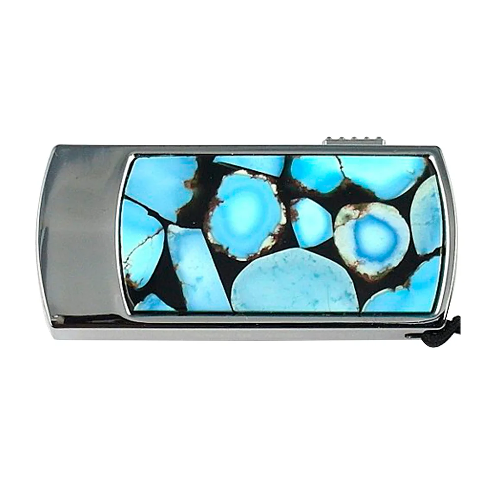 Флешка Каменная Бирюза Turquoise Stone B G293 синий 256 Гб - фото 5