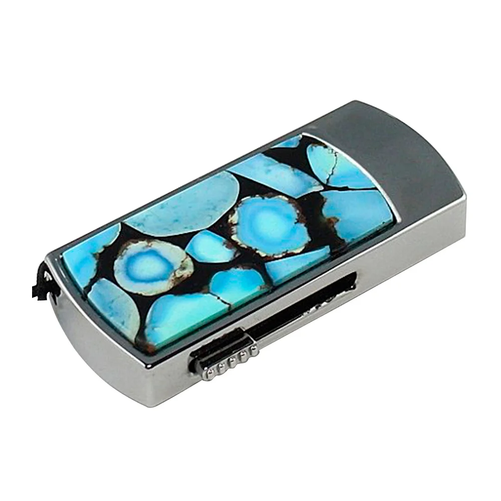 Флешка Каменная Бирюза Turquoise Stone B G293 синий 512 Гб - фото 3