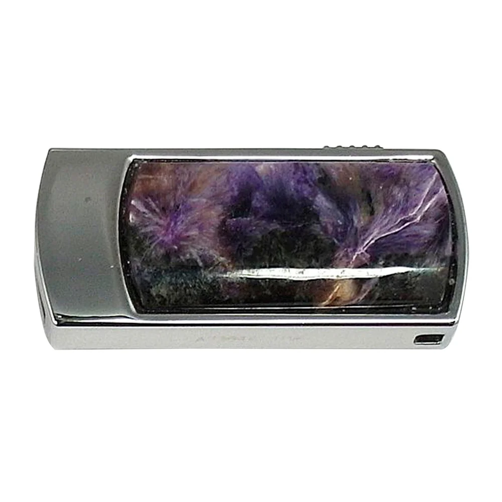 Флешка Каменная Чароит Charoite Stone F G294 фиолетовый 2 Гб - фото 4