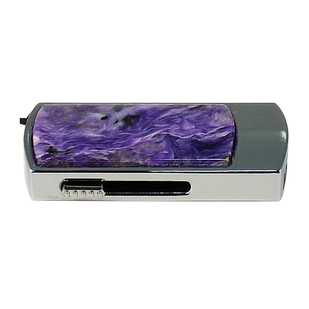 Флешка Каменная Чароит Charoite Stone S G294 фиолетовый 128 Гб - фото 4