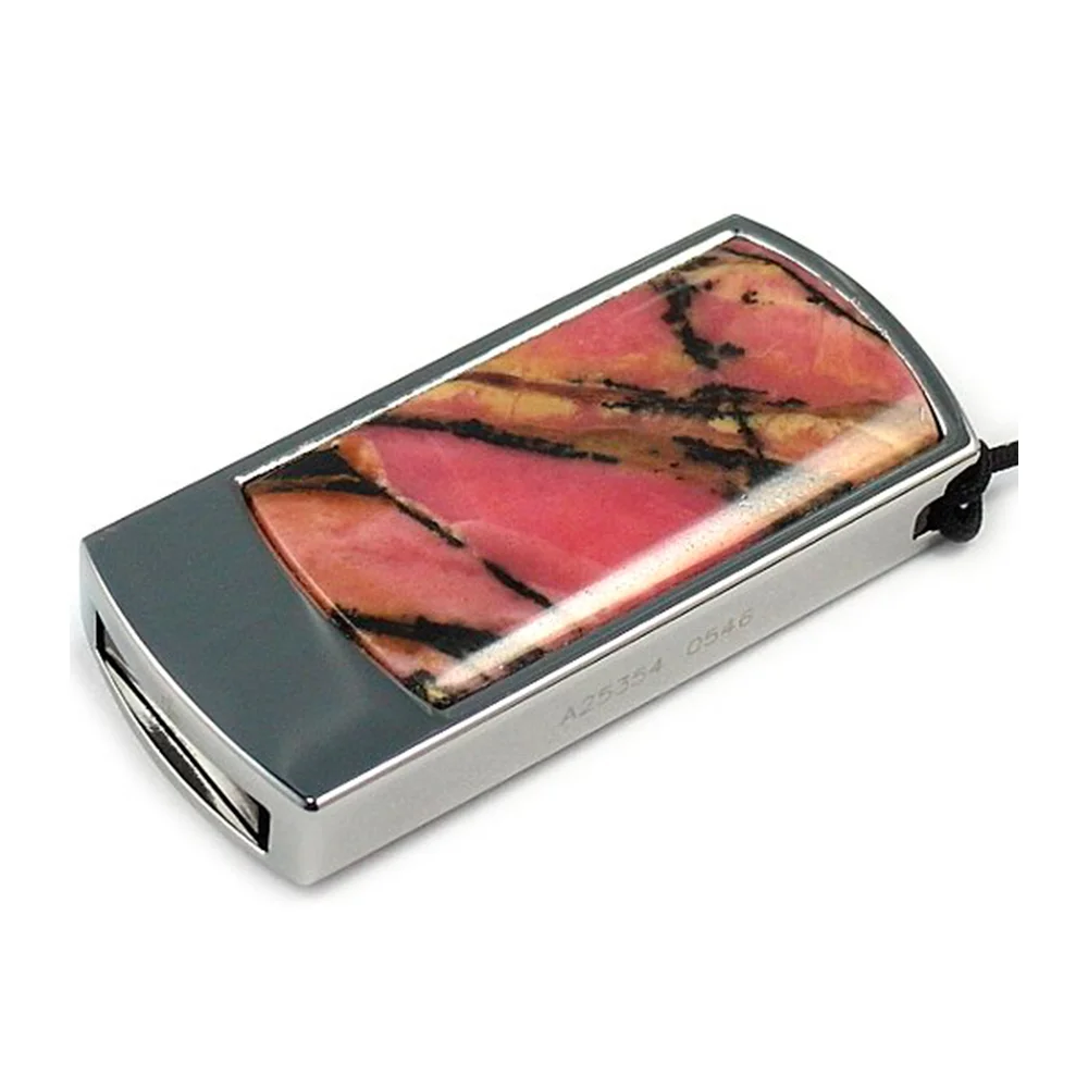 Флешка Каменная Родонит Rhodonite Stone F G296 красный 8 Гб - фото 1