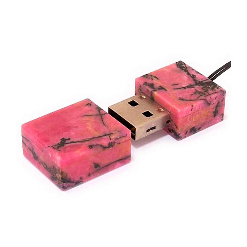 Флешка Каменная Родонит Rhodonite Stone R G296 розовый 8 Гб - фото 2