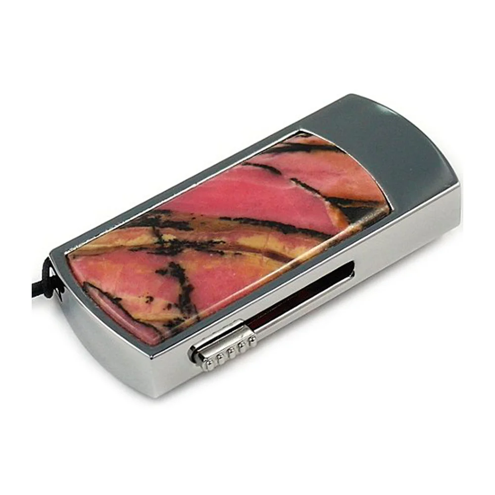 Флешка Каменная Родонит Rhodonite Stone F G296 красный 1 Гб - фото 3