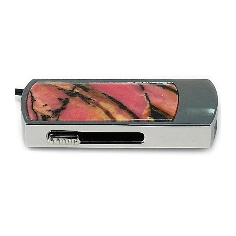Флешка Каменная Родонит Rhodonite Stone F G296 красный 4 Гб - фото 4
