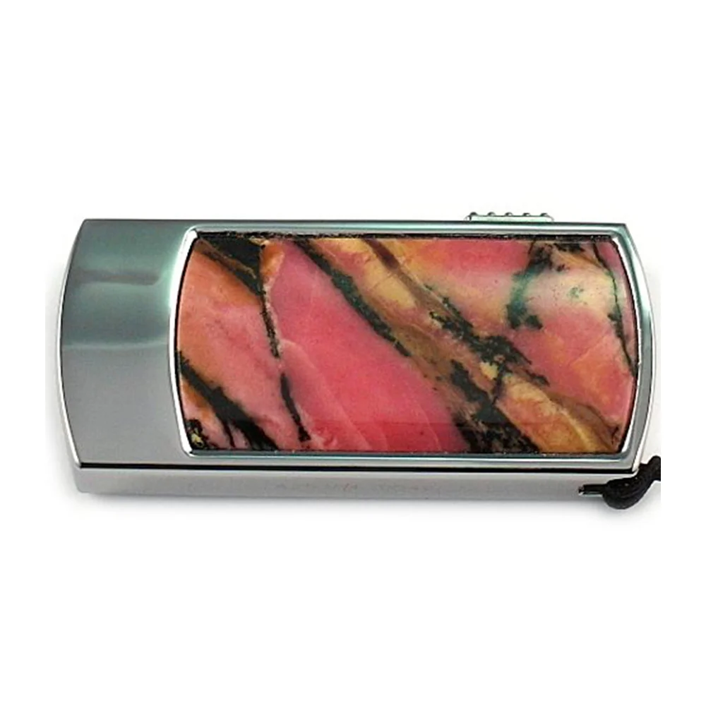 Флешка Каменная Родонит Rhodonite Stone F G296 красный 4 Гб - фото 5