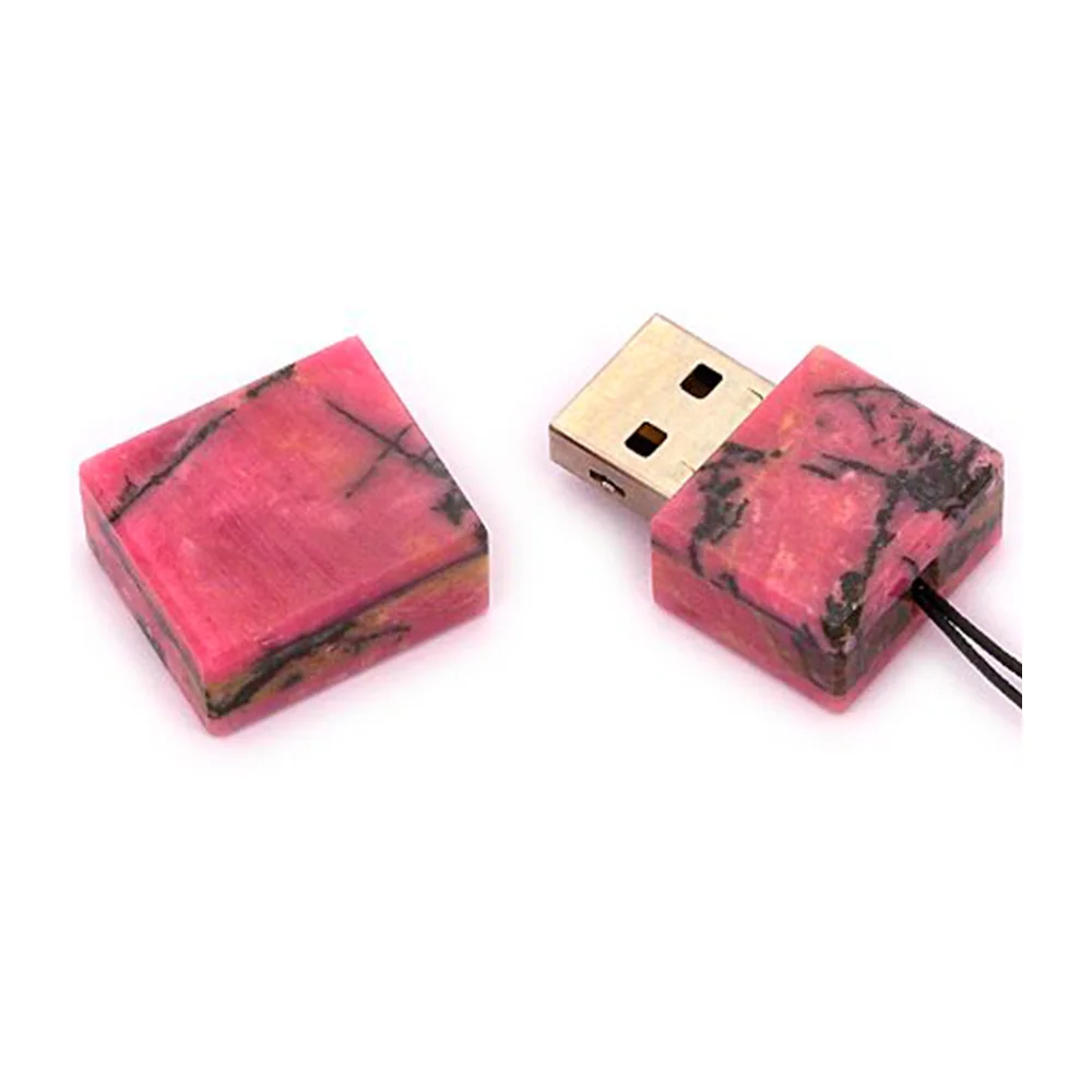 Флешка Каменная Родонит Rhodonite Stone R G296 розовый 2 Гб - фото 3
