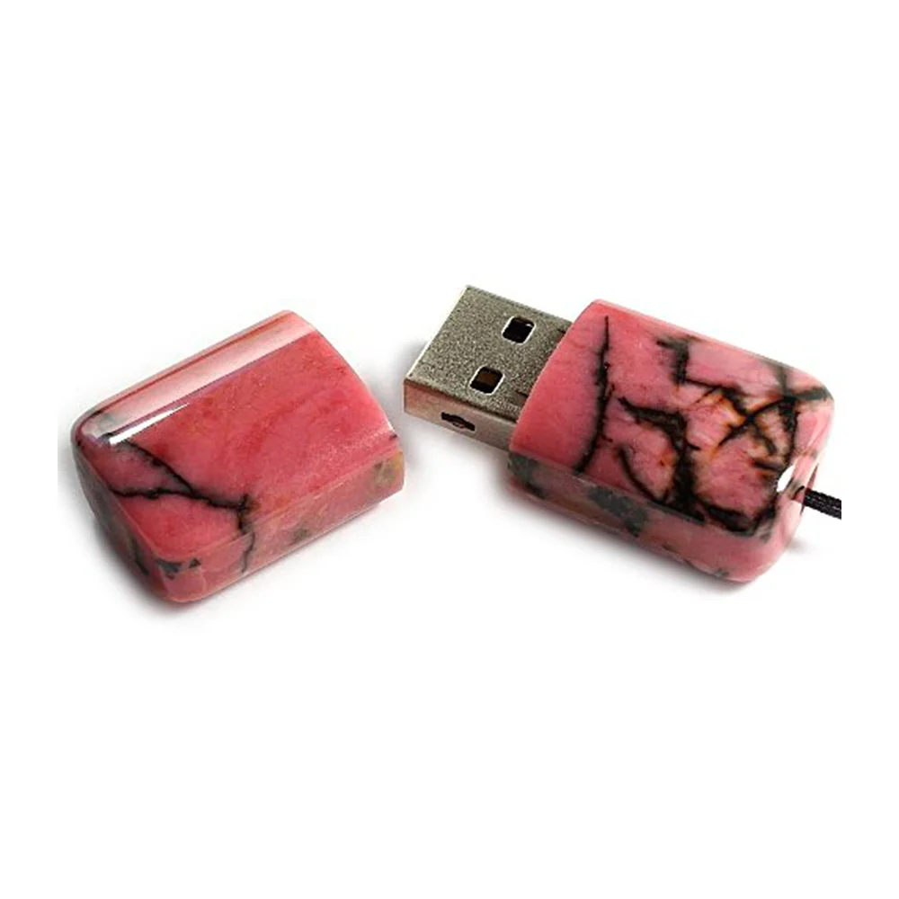 Флешка Каменная Родонит Rhodonite Stone S G296 красный 4 Гб - фото 3
