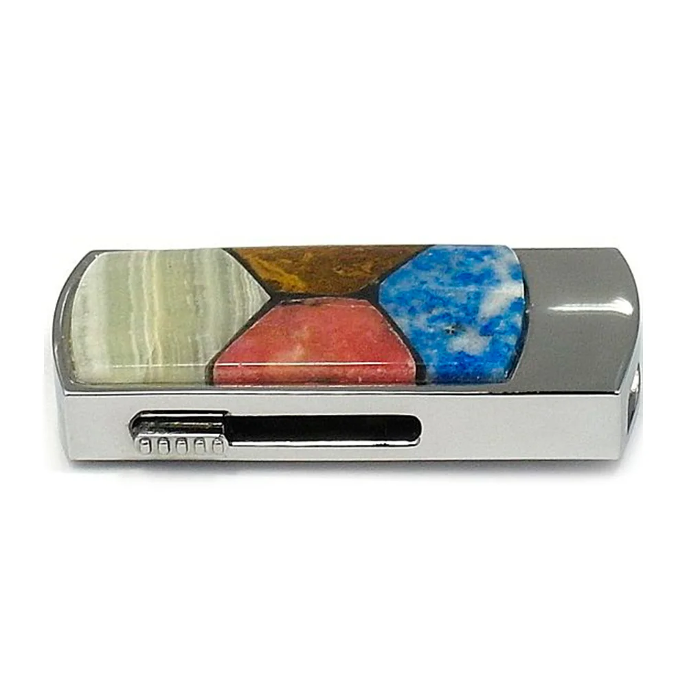 Флешка Каменная Мозаика "Mosaic Stone" G297 голубой 4 ГБ - фото 4