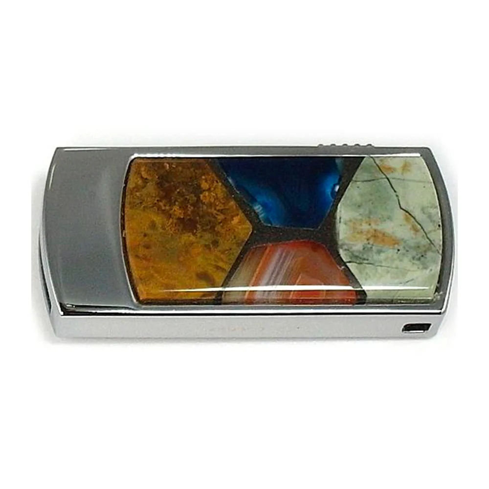 Флешка Каменная Мозаика Mosaic Stone G297 оранжевый 1 ГБ - фото 5