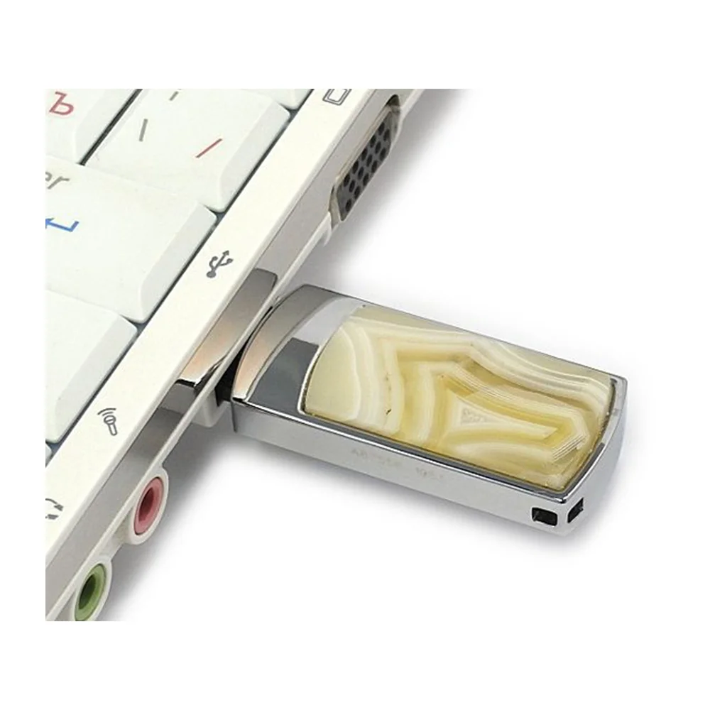 Флешка Каменная Агат Agate Stone H G300 желтый 128 Гб - фото 6