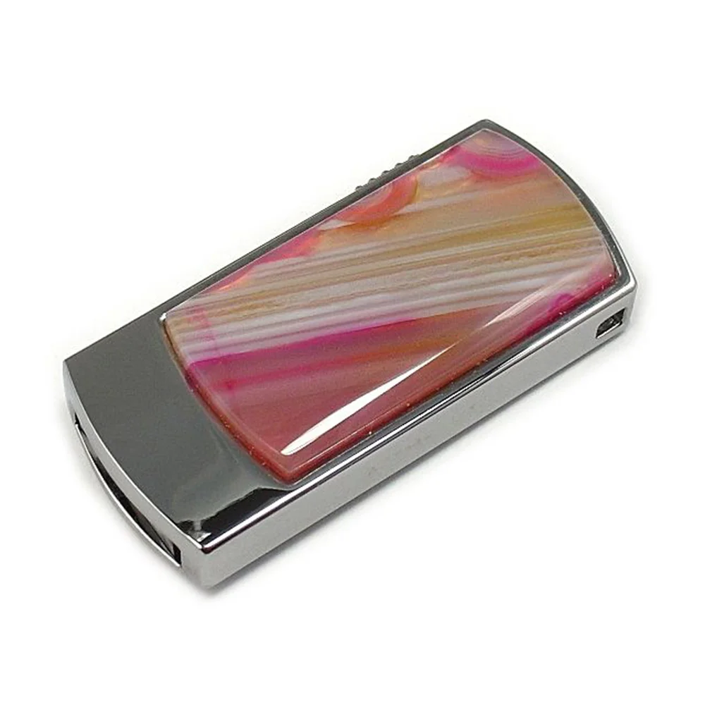 Флешка Каменная Агат Agate Stone F G300 розовый 256 Гб - фото 1