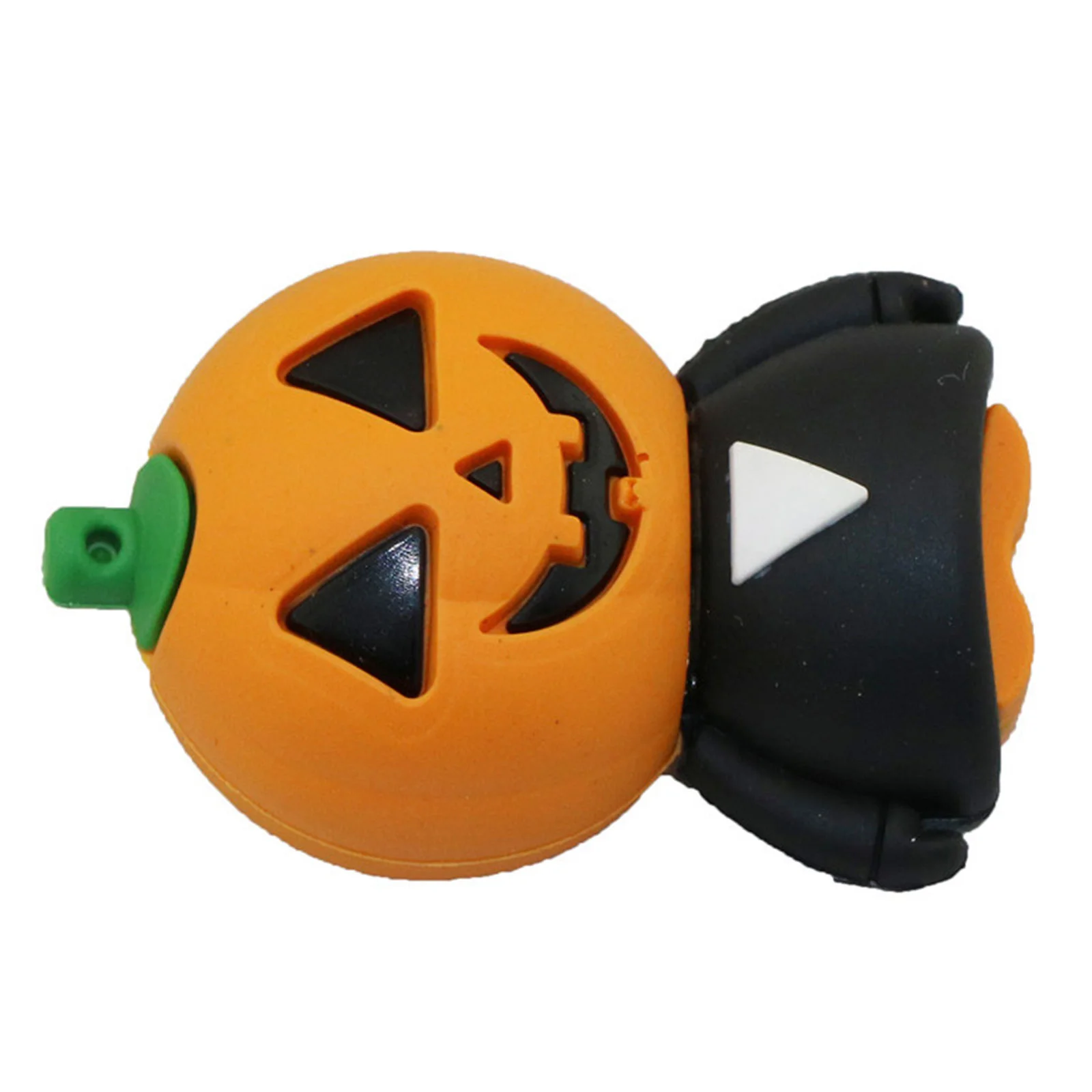 Флешка Резиновая Злая Тыква Evil Pumpkin S301 оранжевый-черный 4 Гб - фото 2