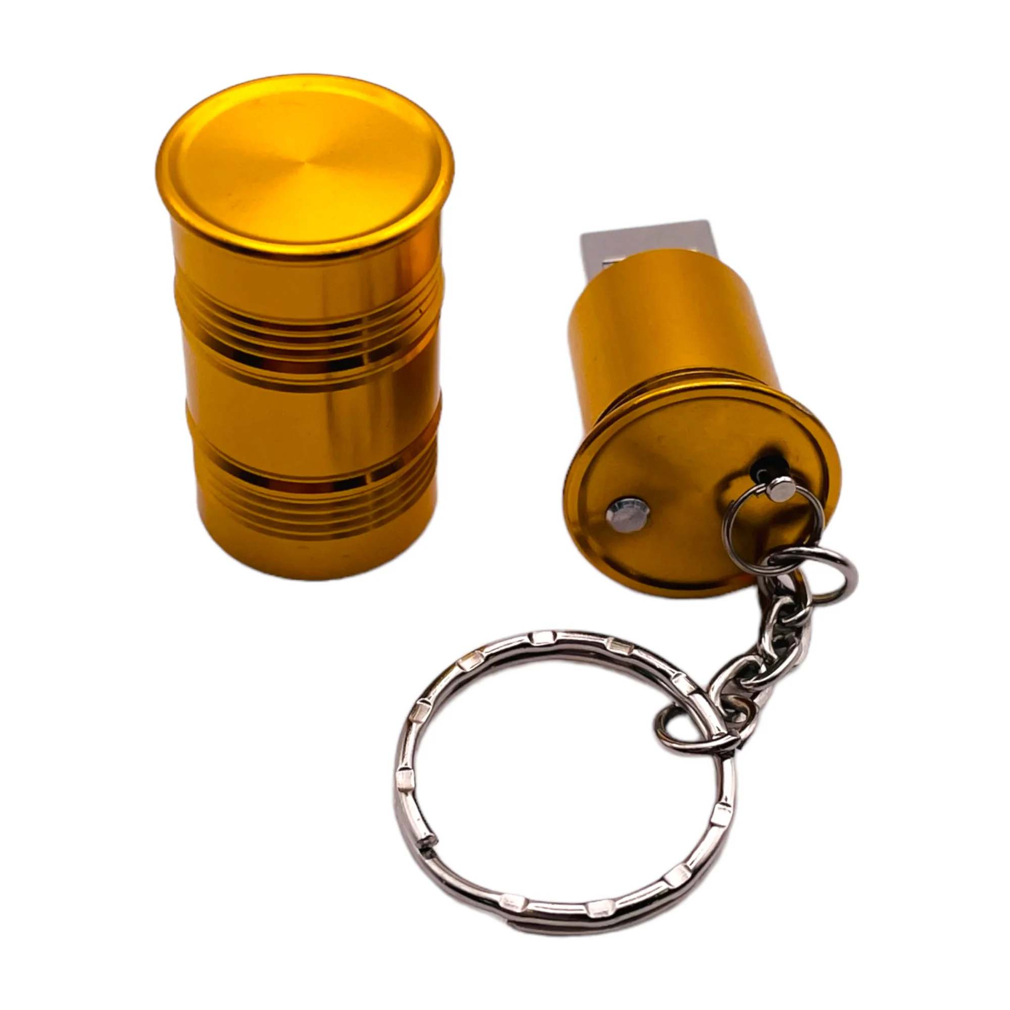 Флешка Металлическая Бочка Barrel R299 золотой 512 Гб - фото 8