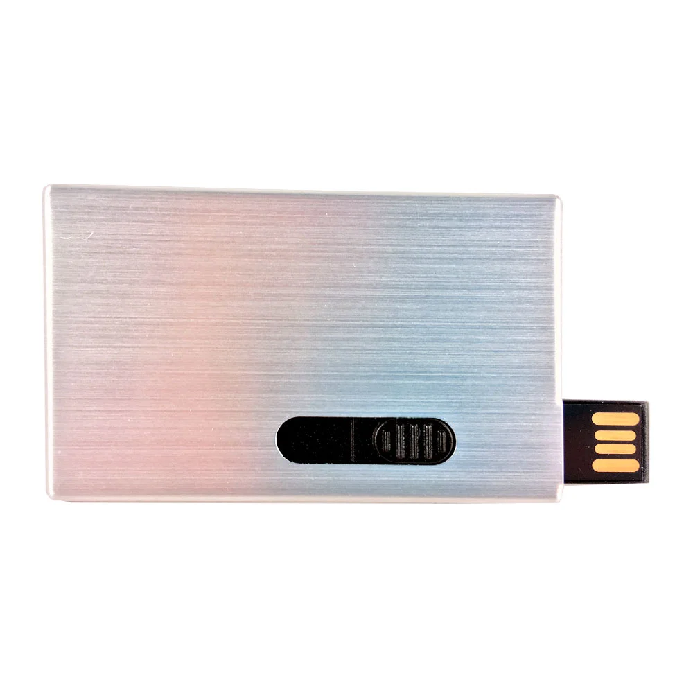 Флешка Металлическая Кредитка Credit Card R305 серебряный 4 Гб - фото 2