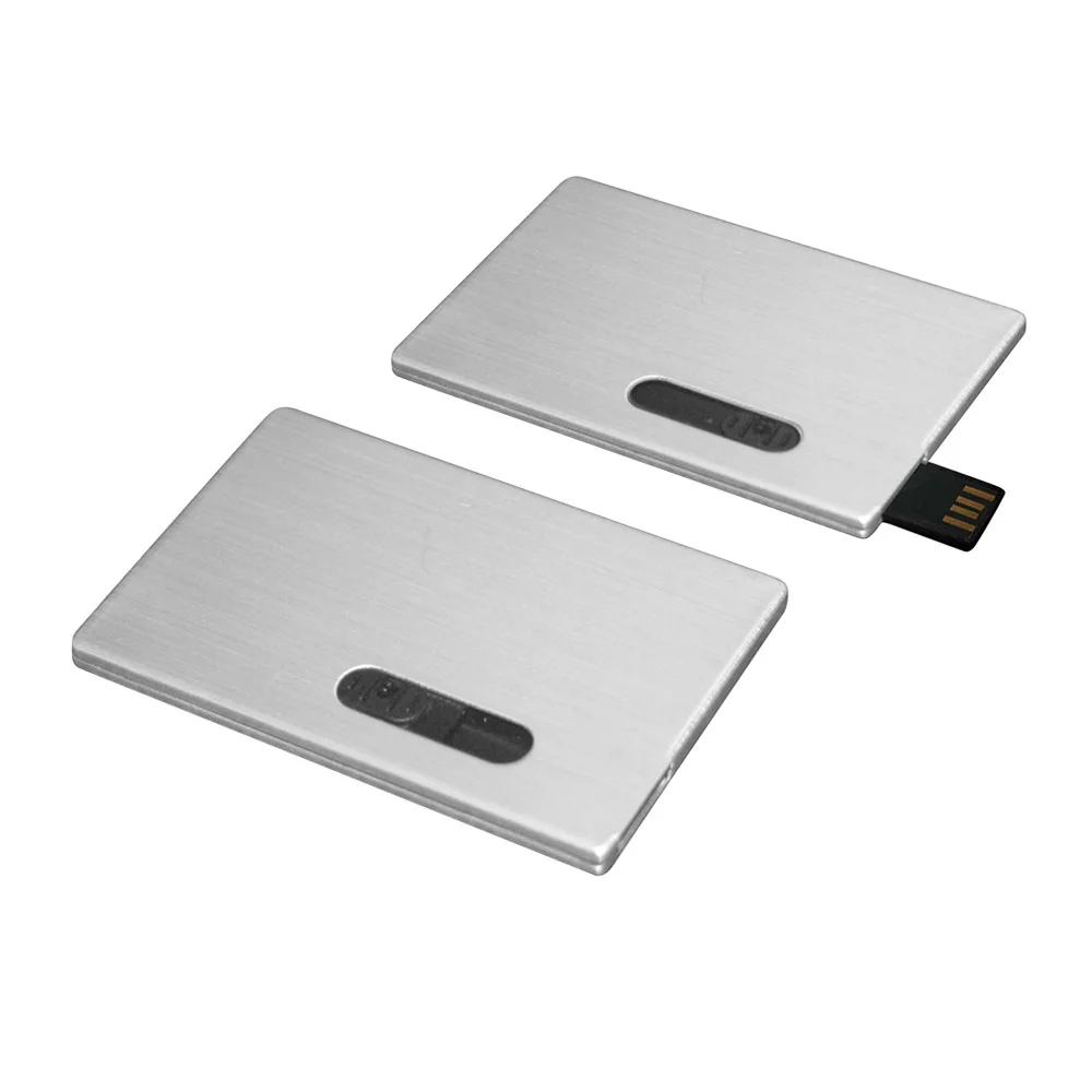 Флешка Металлическая Кредитка Credit Card R305 серебряный 4 Гб - фото 3