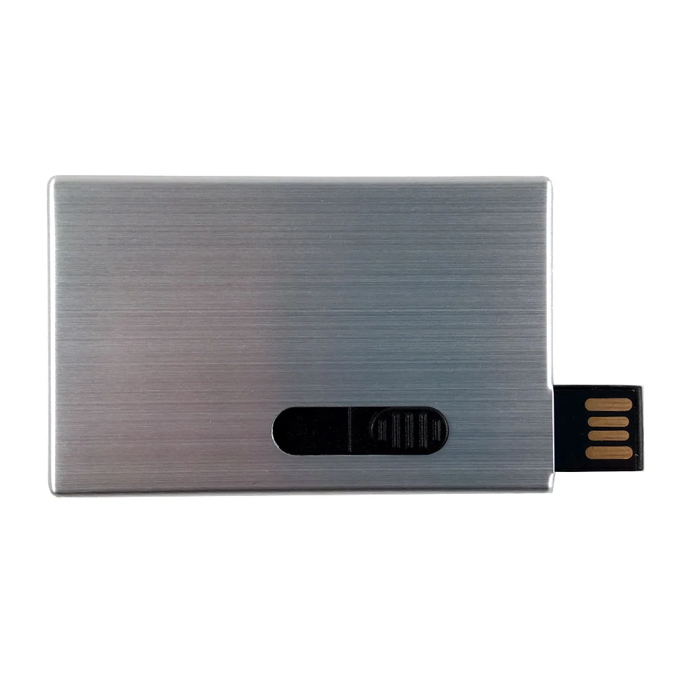 Флешка Металлическая Кредитка Credit Card R305 серебряный 1 Гб - фото 6