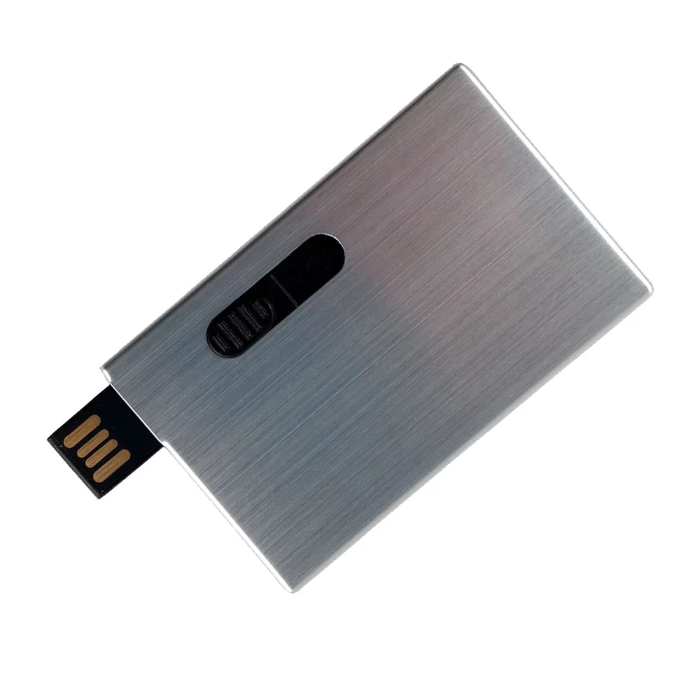Флешка Металлическая Кредитка Credit Card R305 серебряный 32 Гб