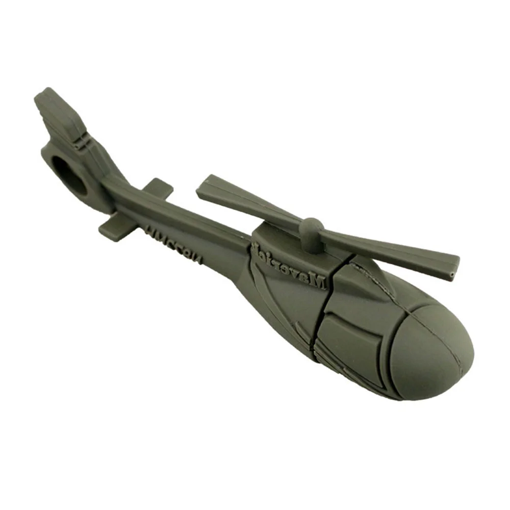 Флешка Резиновая Вертолет Helicopter Q310 серый 512 Гб - фото 4